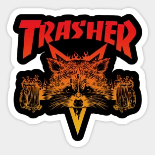 TRASHER (red yellow hue) Sticker